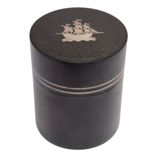 Box with Silver Inlay by Wilhelmina Wendt, Sweden, 1954 For Sale