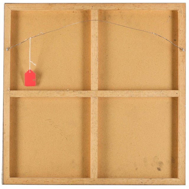 Vintage Mixed Media Quadtych by Mexican Artist Enrique Rico - Set of 4 For Sale In Chicago - Image 6 of 6