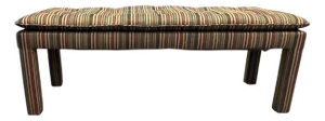 Billy Baldwin Style Pillow Top Tufted Parsons Bench