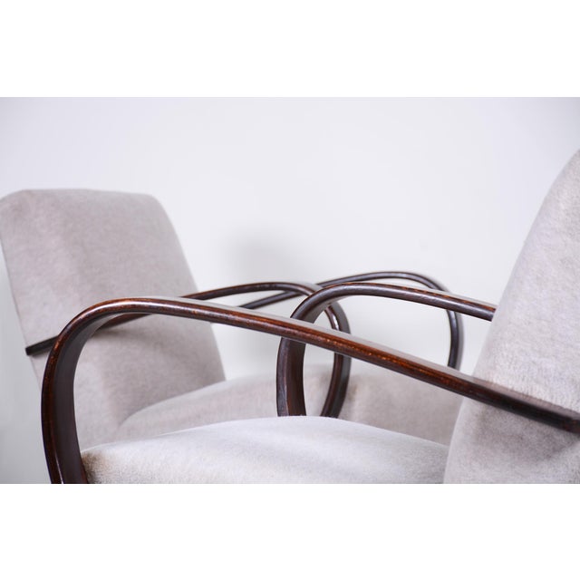 Czech Art Deco Model C Armchairs by J. Halabala for Up Závody, 1930s, Set of 2 For Sale - Image 12 of 15