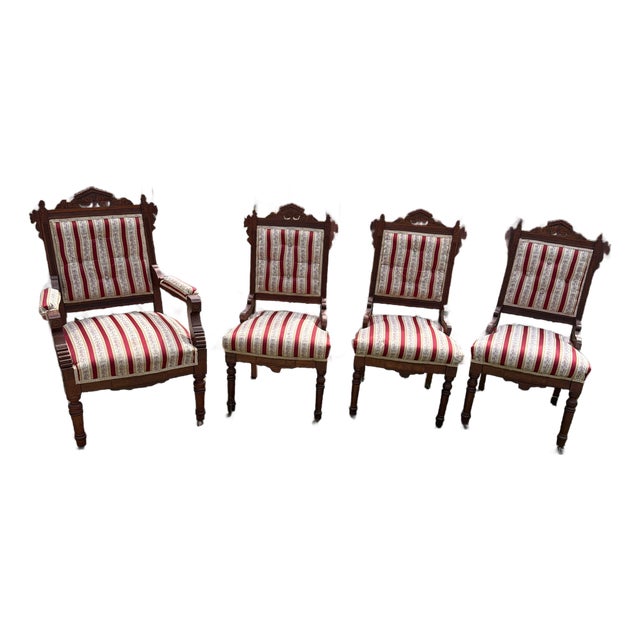 Set of 4 Late 19th Century Eastlake Chairs For Sale