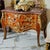 French Louis XV Bombe Commode – Floral Marquetry, Marble Top & Hand-Applied Gold Leaf Details For Sale - Image 4 of 4