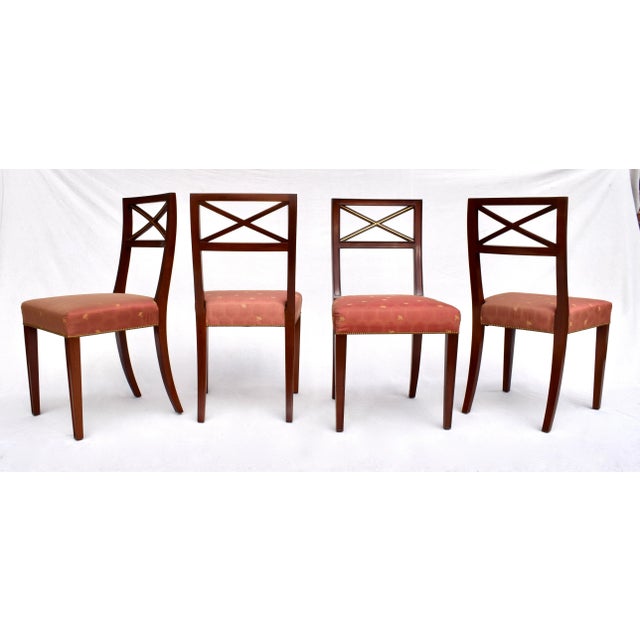 1990s 20th C Regency X Back Dining Chairs, Set of 6 For Sale - Image 5 of 13