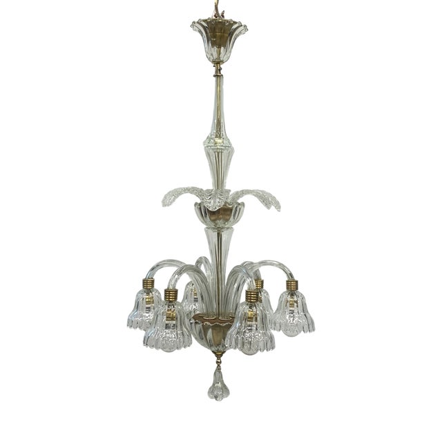 Chandelier attributed to Seguso, 1950s For Sale