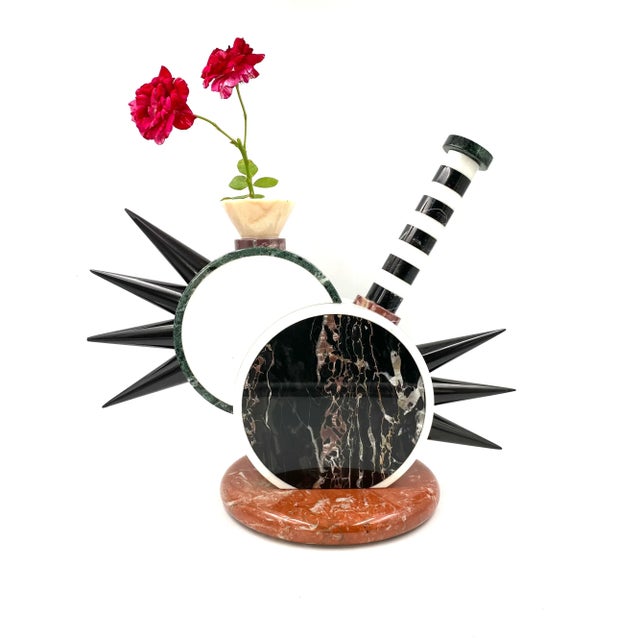 1985 "Sholapur" Michele De Lucchi Memphis Style Postmodern Sculptural Vase for Up & Up For Sale - Image 11 of 13