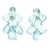 Italian Aquamarine and Diamond Chandelier Earrings in 18k White Gold, Circa 1990, Pair For Sale - Image 11 of 13