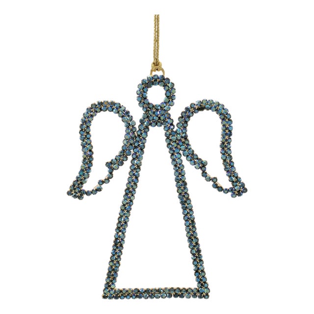 Angel Ornament Set of 4  5.25"H Iron & Acrylic For Sale
