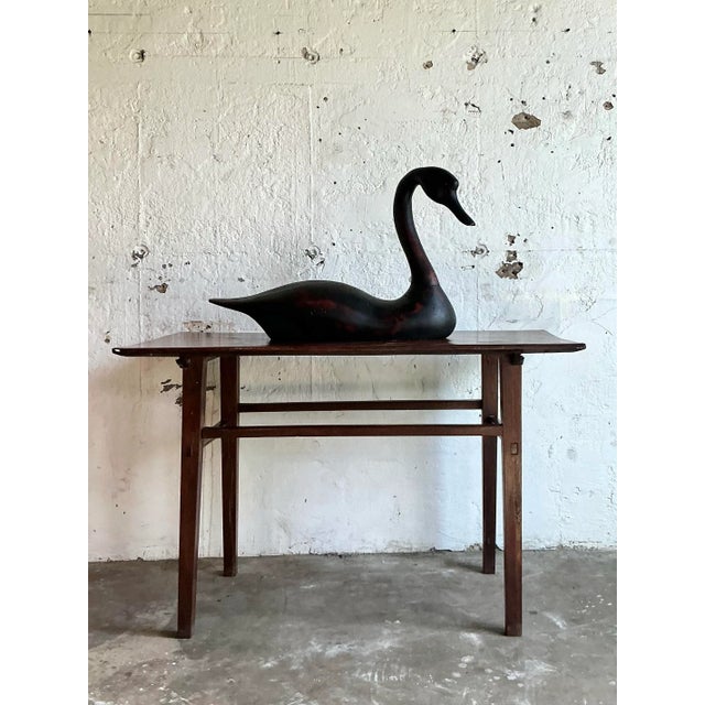 Vintage Boho Life Size Swan Decoy For Sale - Image 10 of 11