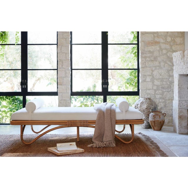 Vintage Inspired Margot Rattan Daybed For Sale In Cincinnati - Image 6 of 6