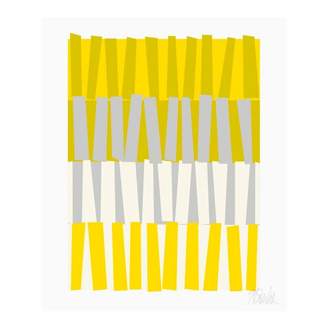 Color Rhythm in Yellow Fine Art Print 25"x 30" by Liz Roache For Sale