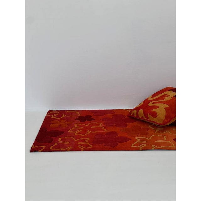 Rug and Cushion, 1970s, Set of 2 For Sale - Image 14 of 18