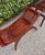Wood Vintage Wood Slatted Mission-Style Curved Asian Benches With Rosewood Finish, a Pair For Sale - Image 7 of 8