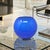 1970s vintage spherical vase manufactured in italy by the prestigious ivv (industria vetraria valdarnese). Expertly blown...