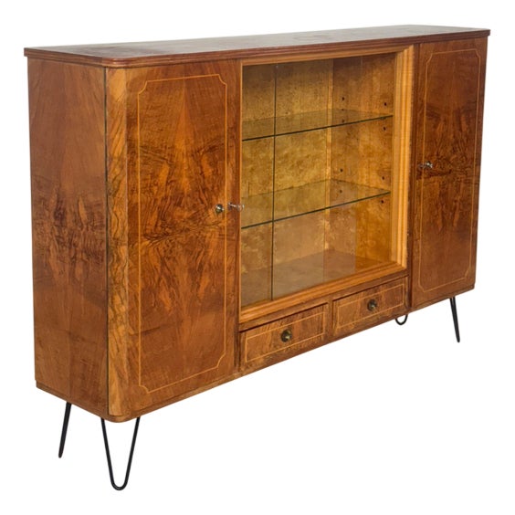 Vintage Highboard or Display Cabinet For Sale