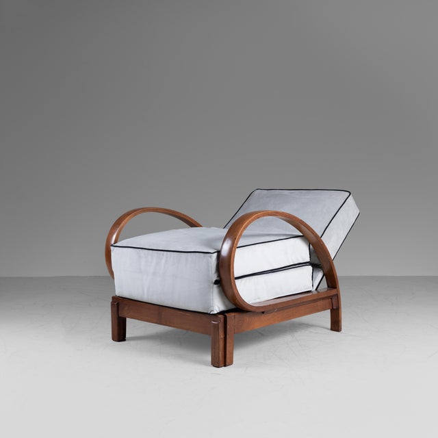 Art Deco Style Convertible Armchair Bed from Cerutti For Sale - Image 5 of 18