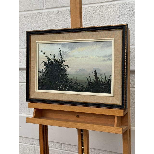Hedgerow & Fields with Wild Flowers in an Overcast English Countryside Landscape 1985 For Sale - Image 13 of 17