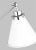 Chapman & Myers by Visual Comfort Studio Wellfleet Single Arm Cone Task Sconce, Matte White & Polished Nickel For Sale In Greenville, SC - Image 6 of 7
