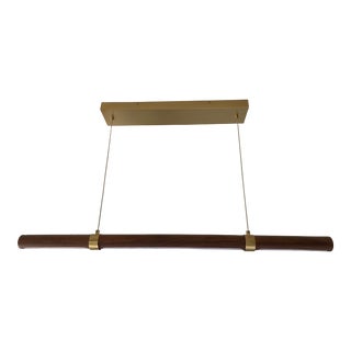 West Elm Linear Walnut Led Light For Sale