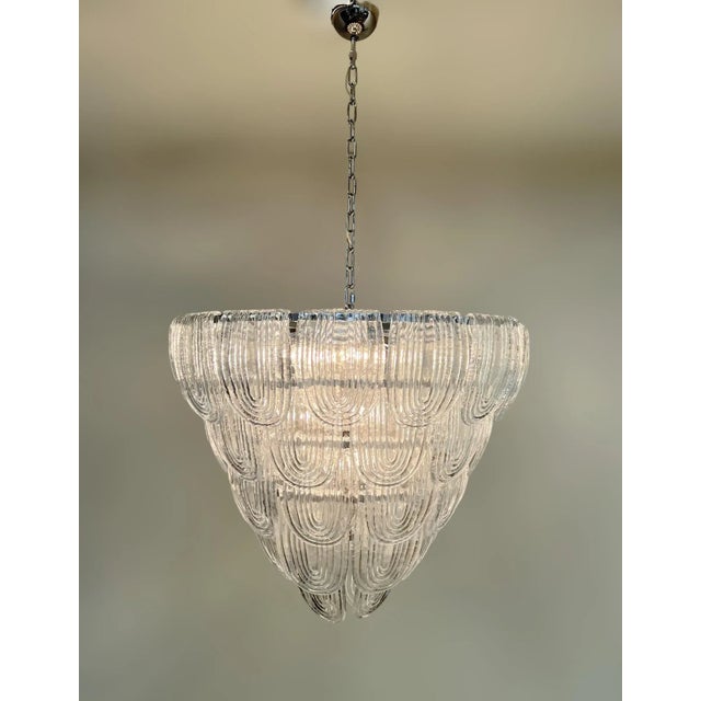 Bronze 1960s Curve Chandelier For Sale - Image 8 of 13