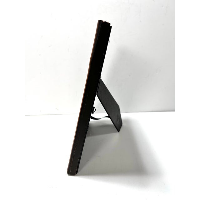 Contemporary Vintage Bamboo Picture Frame - Coastal Boho Natural Rattan Style Desk Frame For Sale - Image 3 of 7