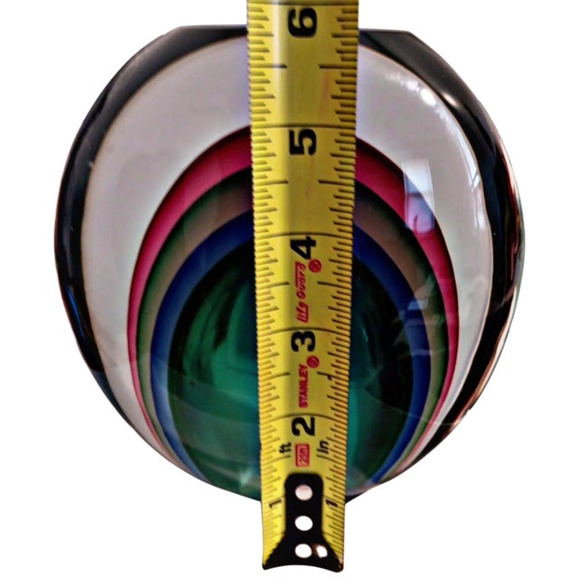 Luigi Onesto Handblown Murano Sommerso Art Glass Vase, Italy, 2000's. For Sale - Image 9 of 9