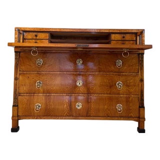 Biedermeier Writing Chest of Drawers in Ash For Sale
