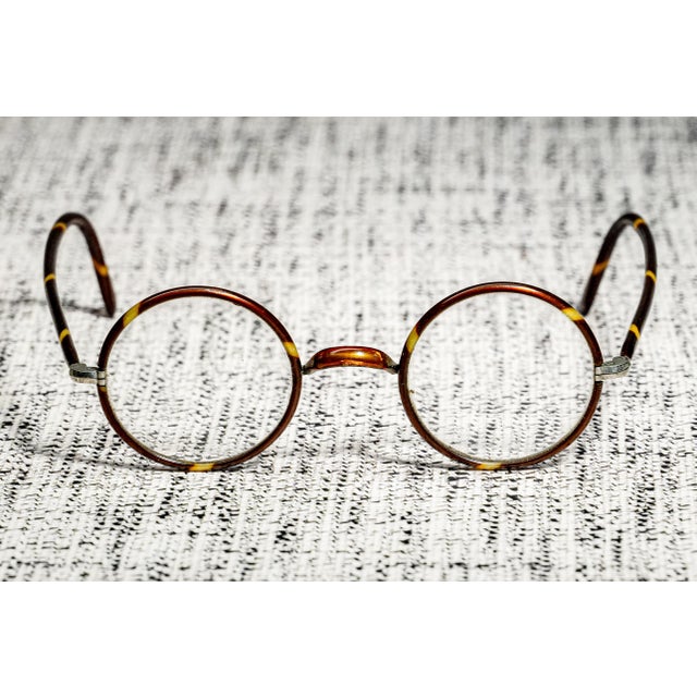 Art Deco Charming 1920s Antique Patterned Eyeglasses Spectacles Home Decor Prop For Sale - Image 3 of 10