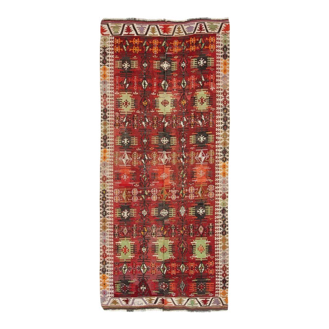 Vintage Turkish Kayseri Kilim Rug For Sale