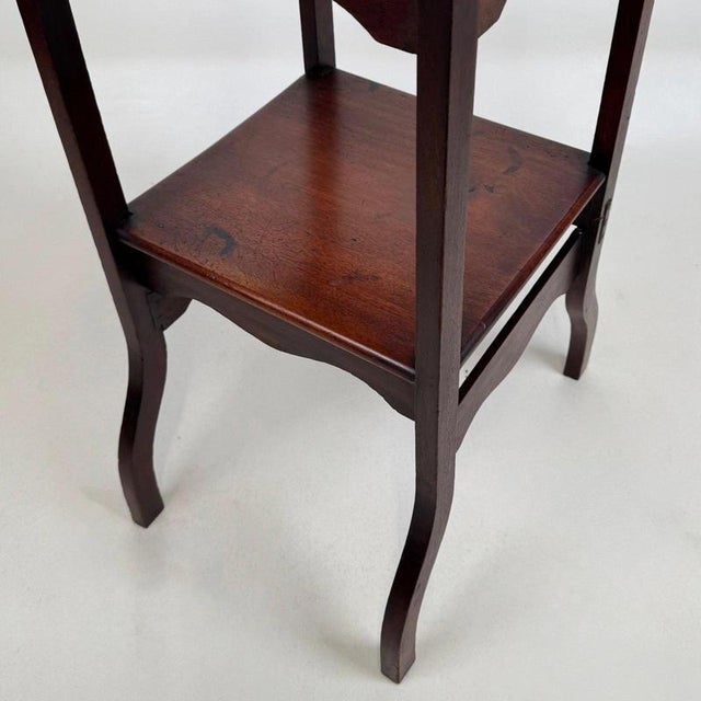 Antique English Edwardian Mahogany Side Table, 1890s For Sale - Image 11 of 12
