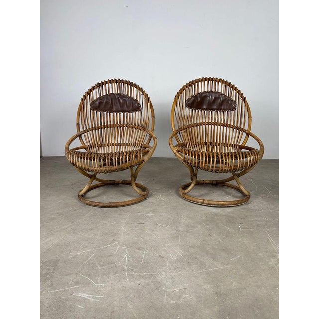 Tito Agnoli Bamboo Armchairs by Tito Agnoli, 1960s, Set of 2 For Sale - Image 4 of 11
