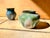 Art Deco Ceramic Vases with Green-Blue Gradient from Hugo Reinhold & Co, Germany, 1930s, Set of 2 For Sale - Image 16 of 18