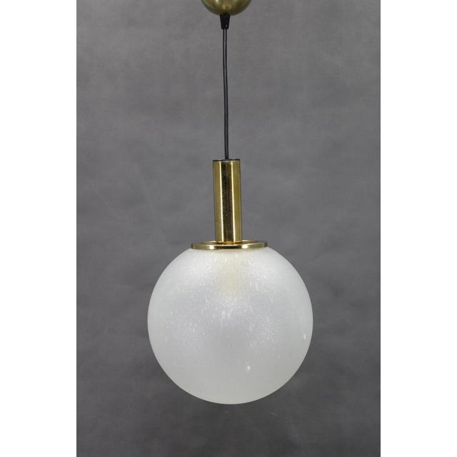1970s Pendant Glass Light attributed to Targetti, Italy, 1970s For Sale - Image 5 of 15
