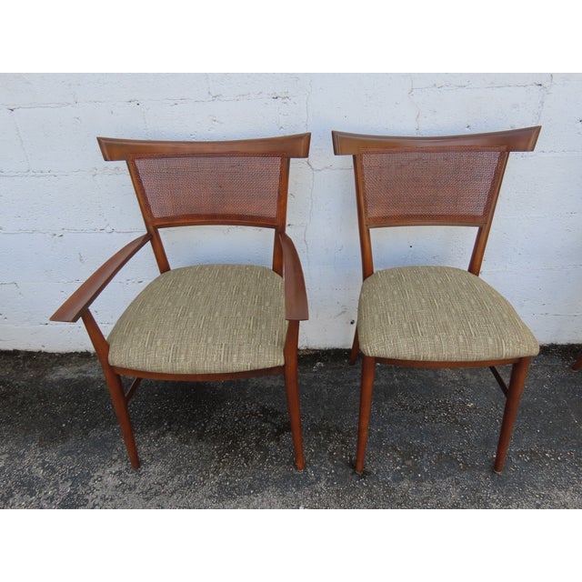 Brown Paul McCobb for Planner Group Mid Century Caned Dining Chairs Set of Eight 6323 For Sale - Image 8 of 18