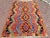 Blue and Orange Vintage Turkish Kilim Rug - 64.5" X 110" For Sale - Image 10 of 10