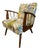 Vintage Armchair with Floral Upholstery, 1950s For Sale