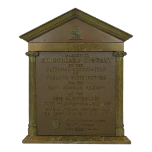 1956 Brass 24th Anniversary Natd Convention Exhibit Award