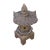 Chinese Chinese Gray Brown Hexagon Pagoda Top Stone Lamp Garden Lantern For Sale - Image 3 of 5