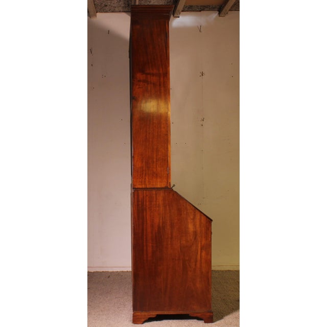 English Mahogany Glazed Secretaire, 1700s For Sale - Image 14 of 16