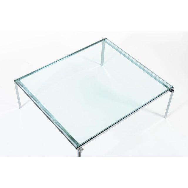 Mid Century Glass & Chrome Coffee Table by Katavalos for Laverne Originals For Sale In Detroit - Image 6 of 10