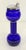 Blue Mid 20th Century Art Deco Era Cobalt Blue Glass Barbell Martini Cocktail Shaker Set From France For Sale - Image 8 of 11