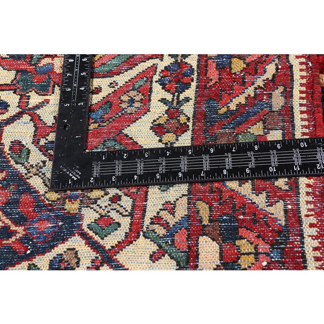 Textile Antique Persian Bakhtiari Rug, 14'06 X 23'00 For Sale - Image 7 of 10
