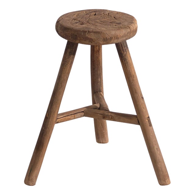 Antique Handmade Stool, 1900 For Sale