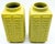 Asian Pair of Qing Dynasty (Kangxi/Yongzheng Reigns) Cong-Shaped Yellow Glaze Vases For Sale - Image 3 of 4