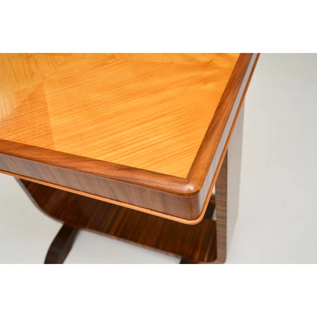 Art Deco Satin Birch and Walnut Occasional Side Table, 1930s For Sale - Image 9 of 11