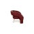 Animal Skin Set of Formenti Wave Leather Armchairs in Red with Stool For Sale - Image 7 of 11