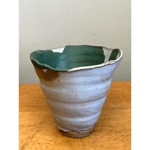 Ceramic Vintage Abstract Stoneware Decorative Bowl For Sale - Image 7 of 12