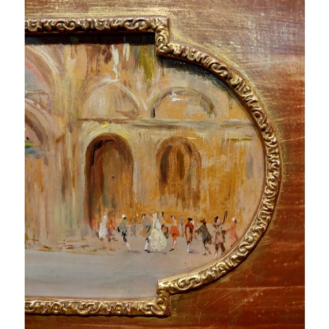 Figurative Emma Ciardi -Masquerade in Piazza San Marco -19th Century Oil Painting For Sale - Image 3 of 11