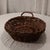 Mid 20th Century Large Vintage Oval Naturally Woven Wicker Serving Tray With Handles For Sale - Image 12 of 15
