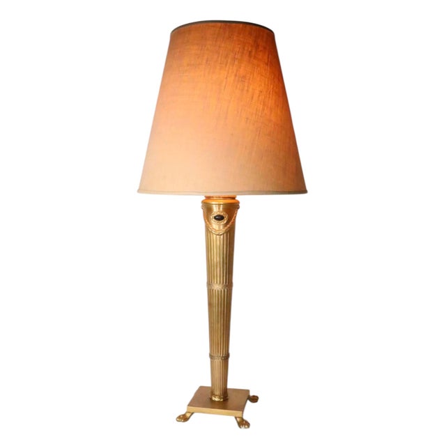 Metal Late 20th Century Neo Classical Brass Table Lamps by Chapman - a Pair For Sale - Image 7 of 13