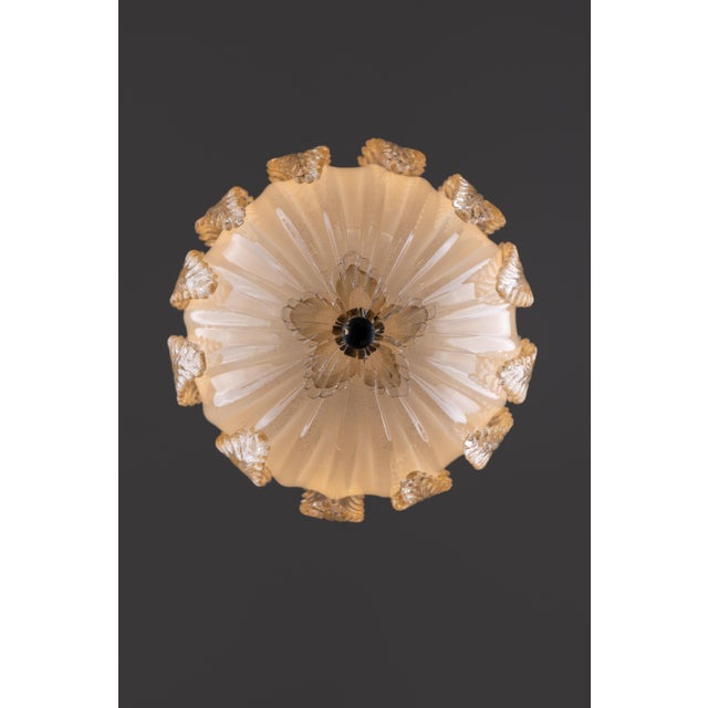 1950s Art Deco Murano Glass Art Stained Lantern by Archimede Seguso for Seguso, 1950s For Sale - Image 5 of 13